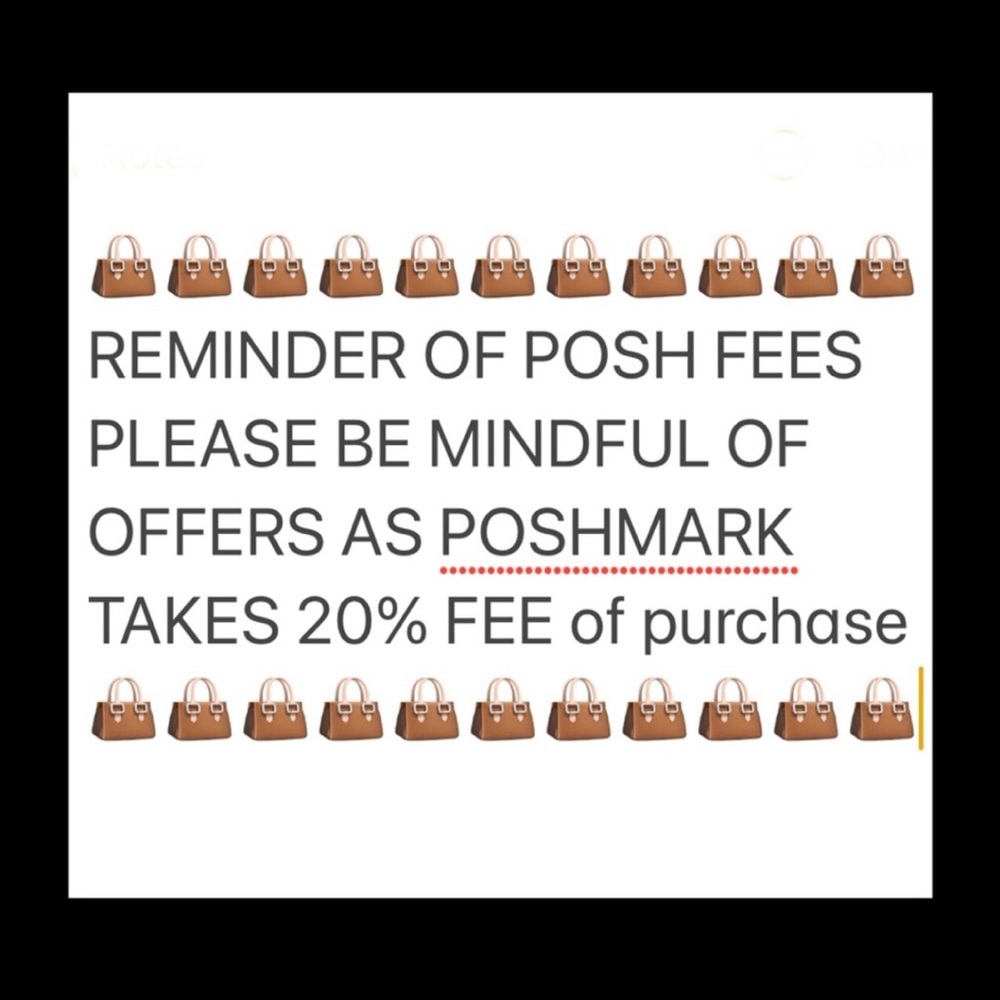 REMINDER POSHMARK FEES